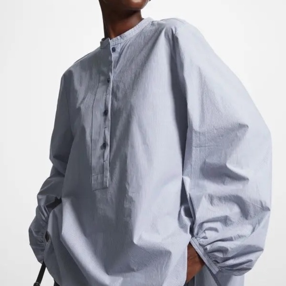 COS Blue/white Stripe Shirt - Picture 6 of 11